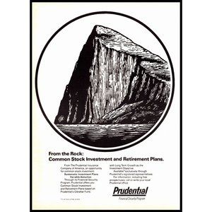 1971 The Prudential Financial Security Program Vintage Print Ad Graphic Logo Art